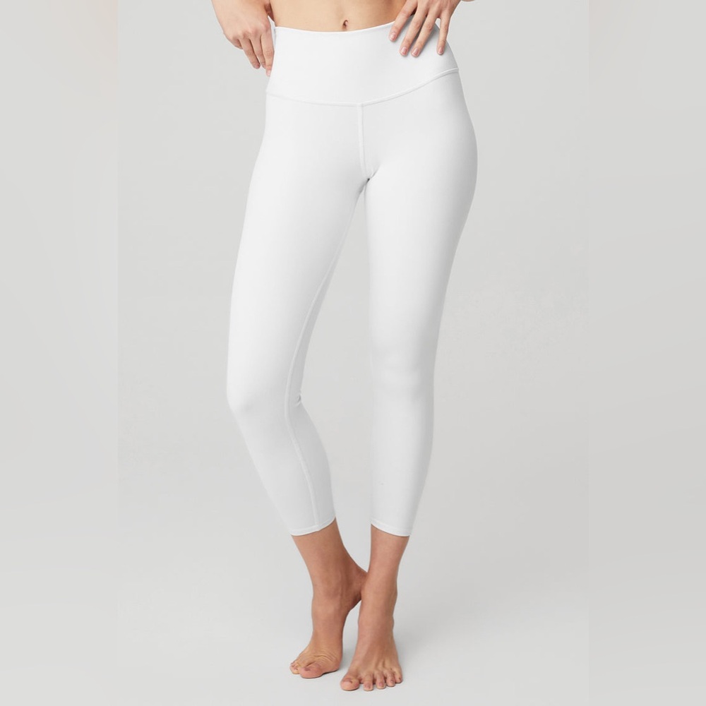 alo yoga 7/8 High-Waist Airbrush Legging (Size XXS) White